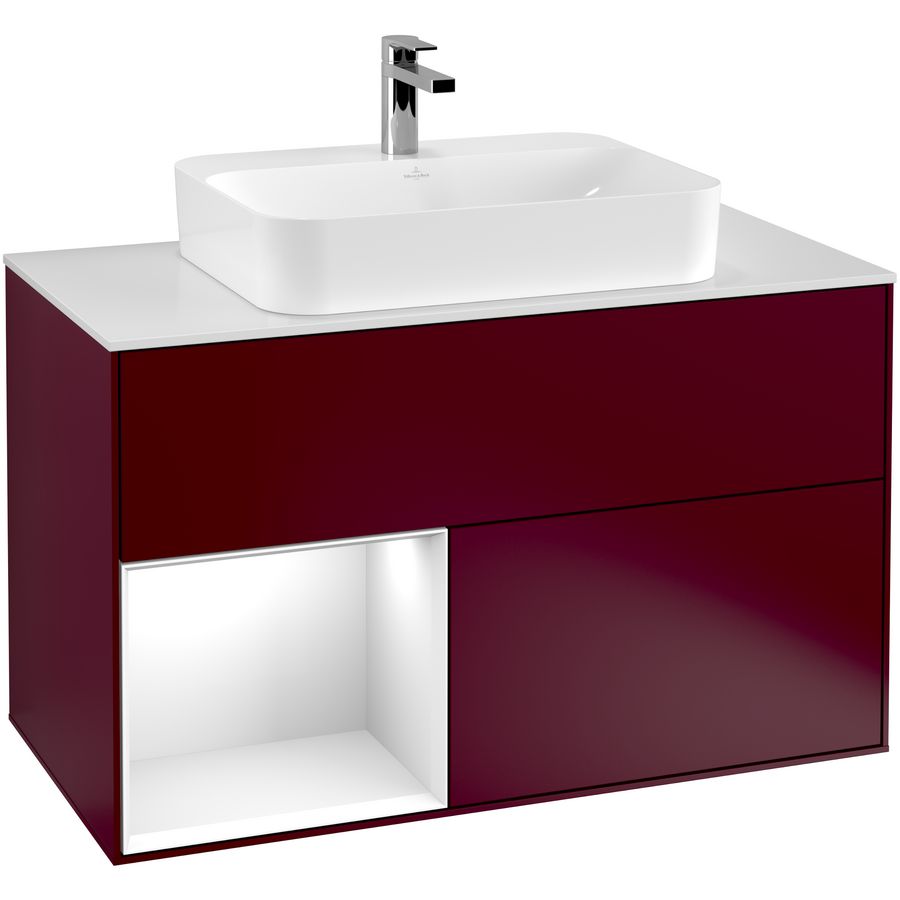 Wastafelonderkast Finion 1000x603x501mm Peony Matt Lacquer G361GFHB