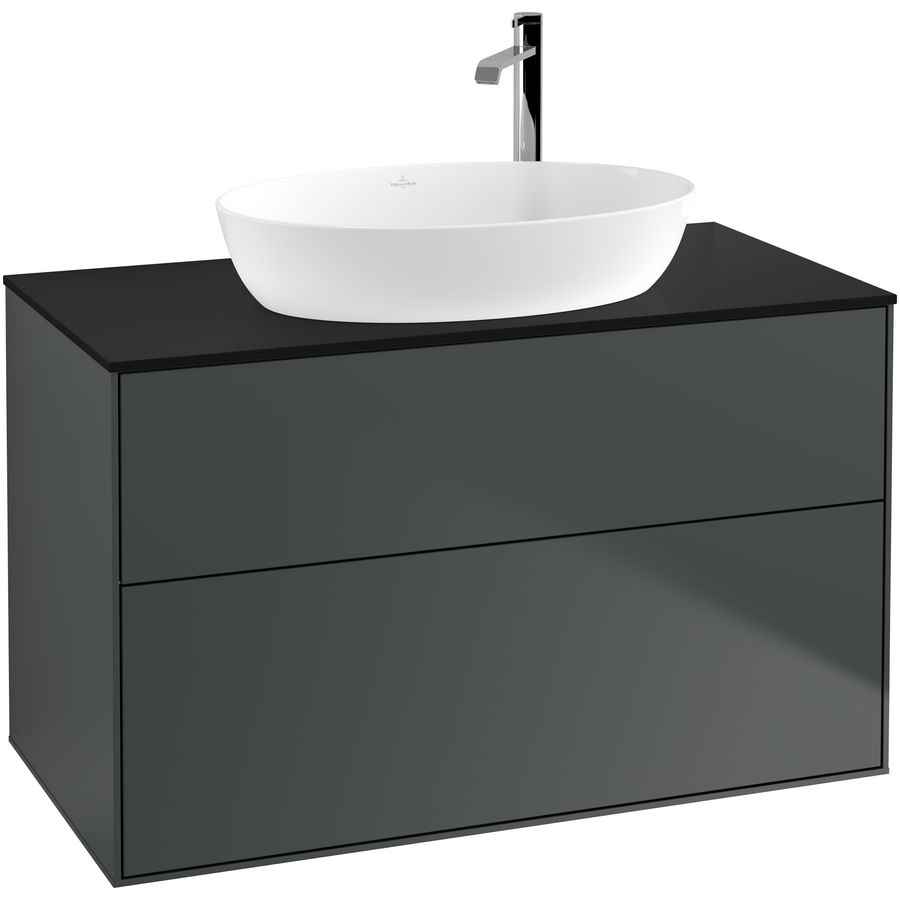 Wastafelonderkast Finion 1000x603x501mm Mid.Blue Matt Lacquer G88200HG
