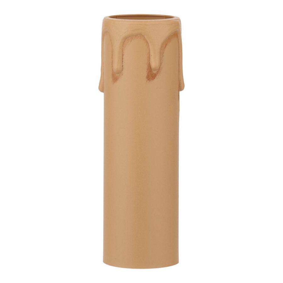 Kaarshuls E14 thermoplast druppels 24x85mm Antiek ivoorkleur