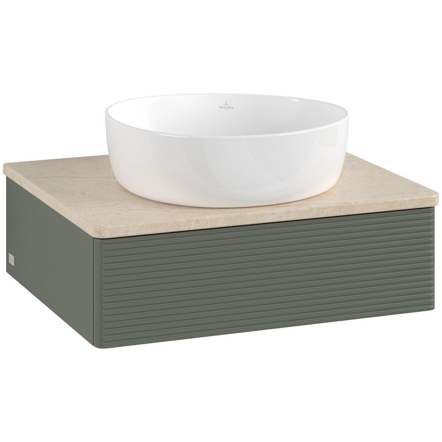 Wastafelonderkast Antao 600x190x500mm L.Green Matt Lacquer L07113HL