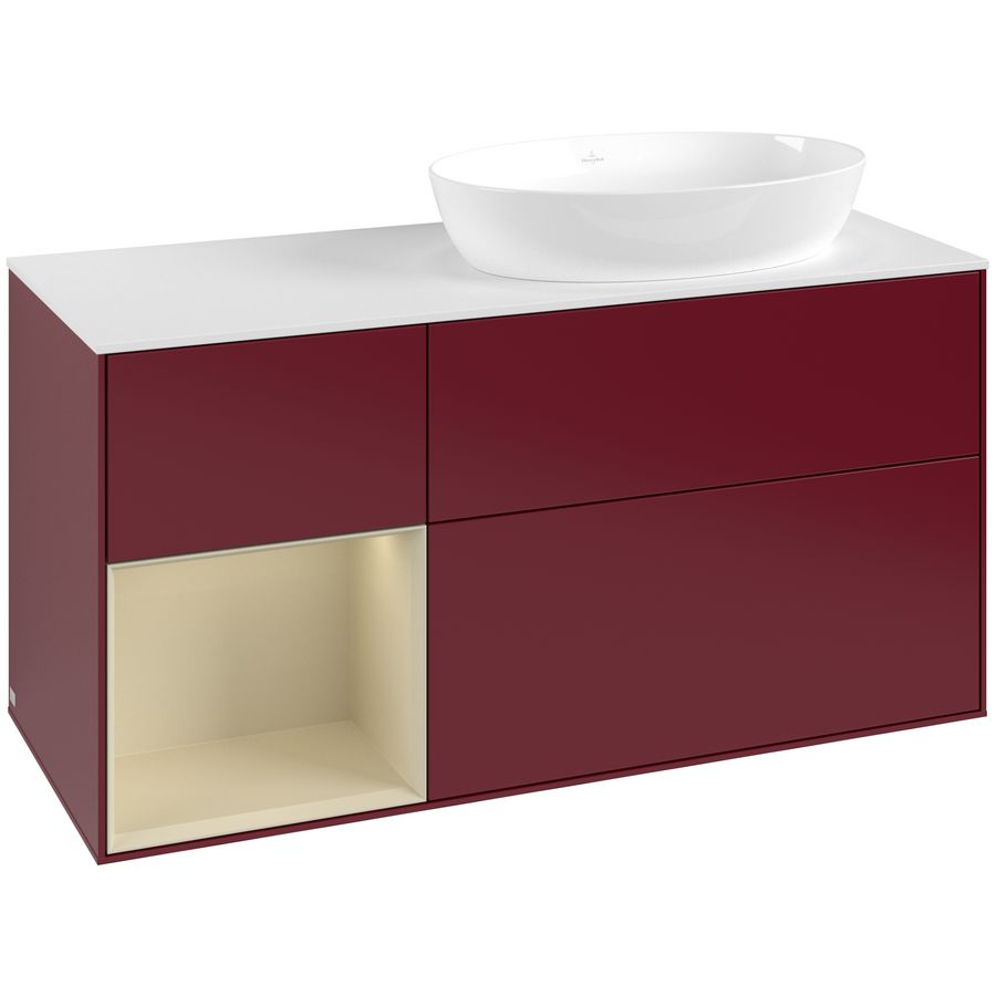 Wastafelonderkast Finion 1200x603x501mm Peony Matt Lacquer FA41HJHB