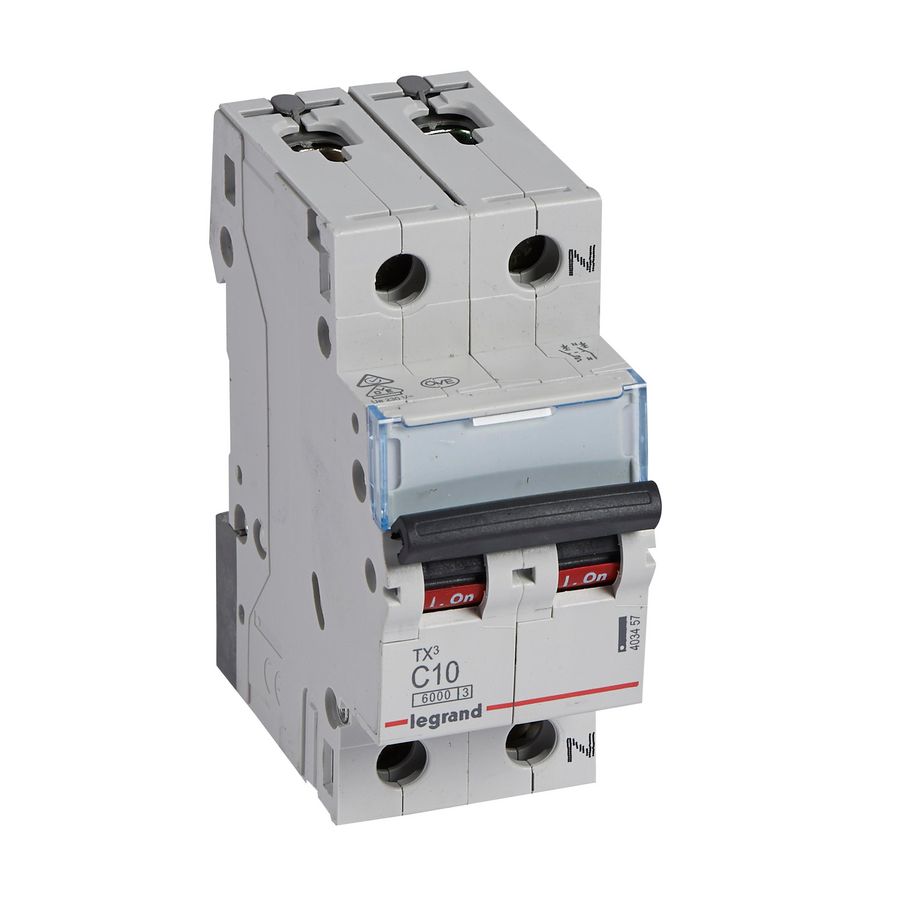 Installatieautomaat MCB TX3 1-polig + Nul C-karakteristiek 10A 6000A