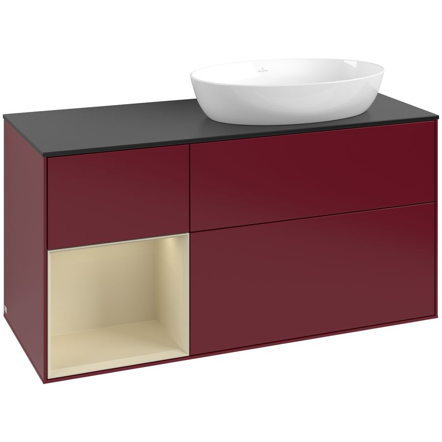 Wastafelonderkast Finion 1200x603x501mm Peony Matt Lacquer FA42HJHB