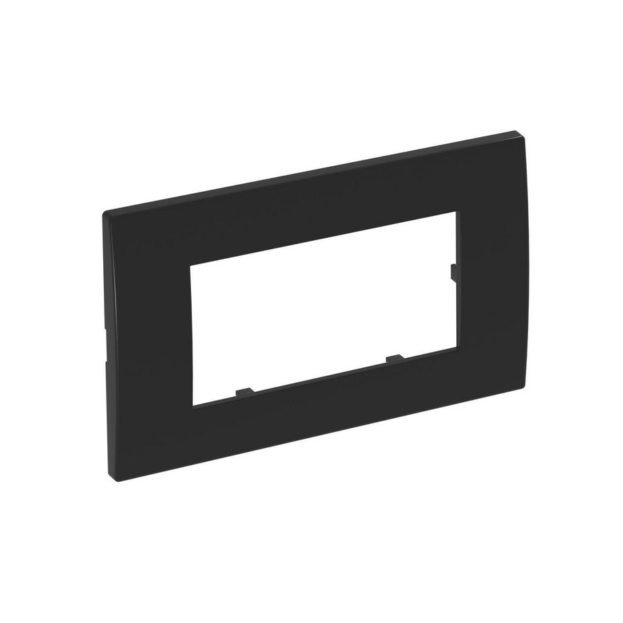 Afdekramen Module 45 2-voudig 84x140mm carbonaat zwartgrijs