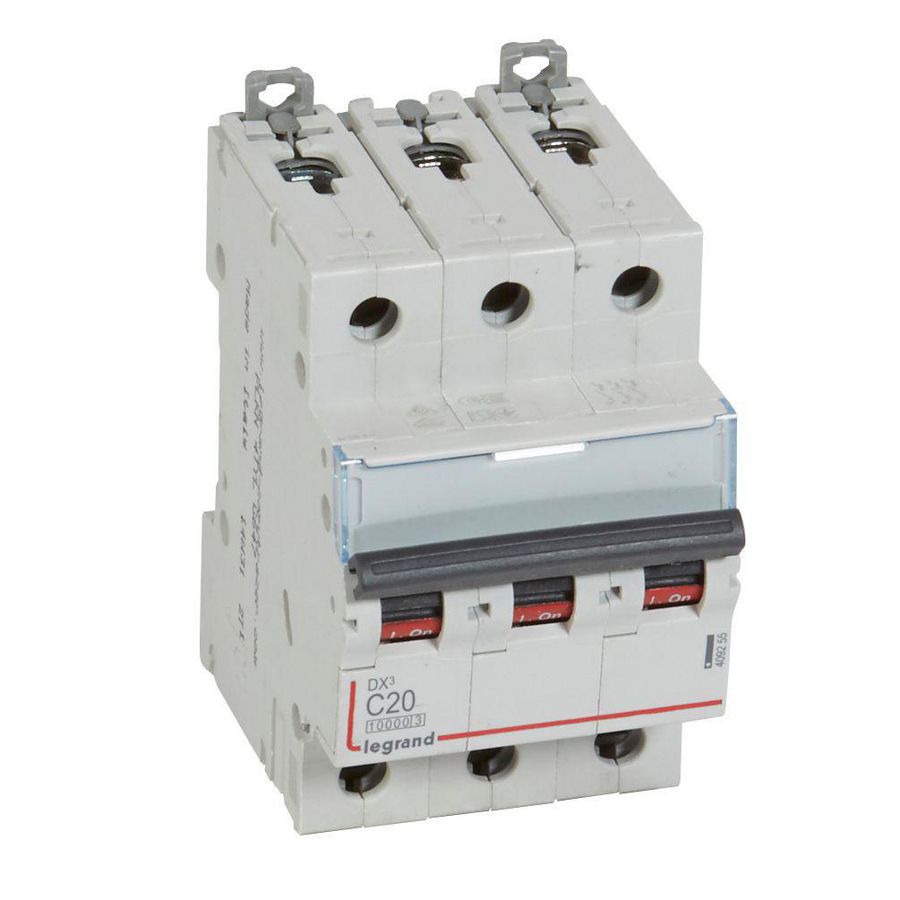 Installatieautomaat MCB DX³ 3-polig C-karakteristiek 20A 10000A