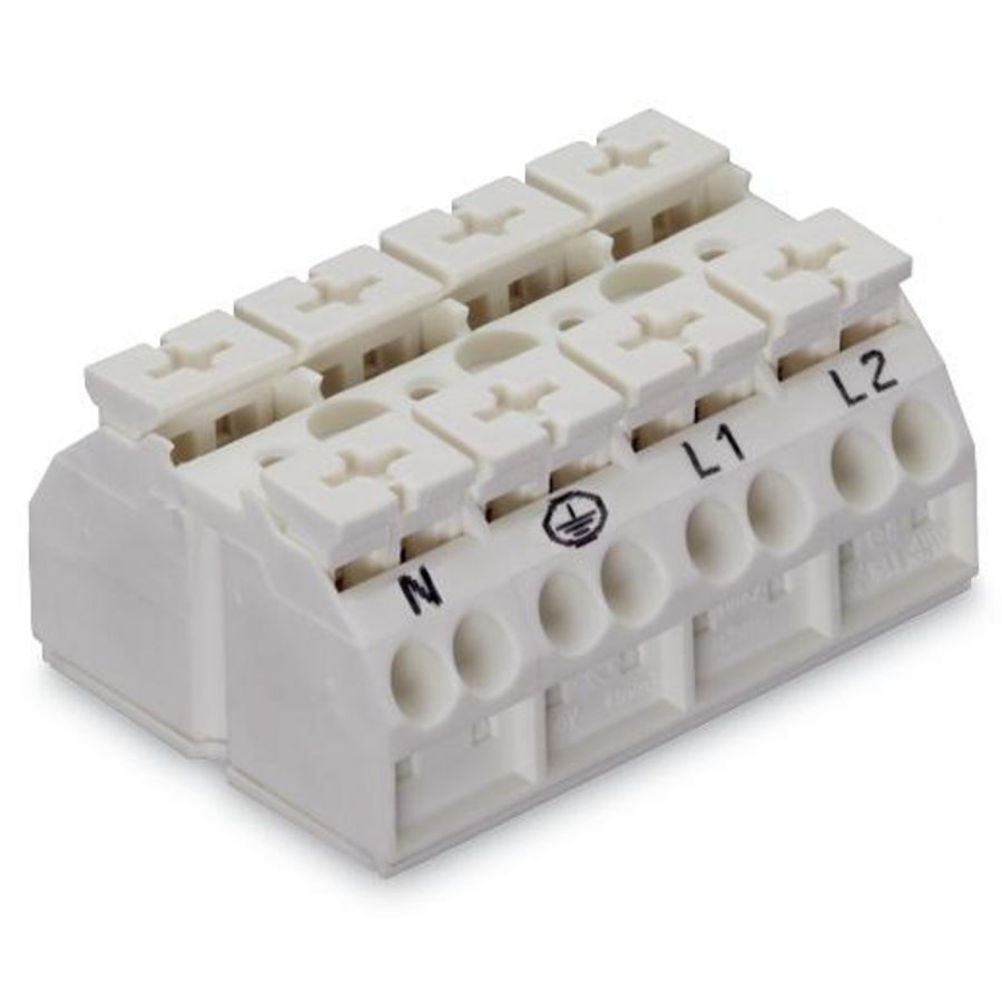4-draads apparaataansluitklem N-PE-L1-L2 862-8604 VVE=200