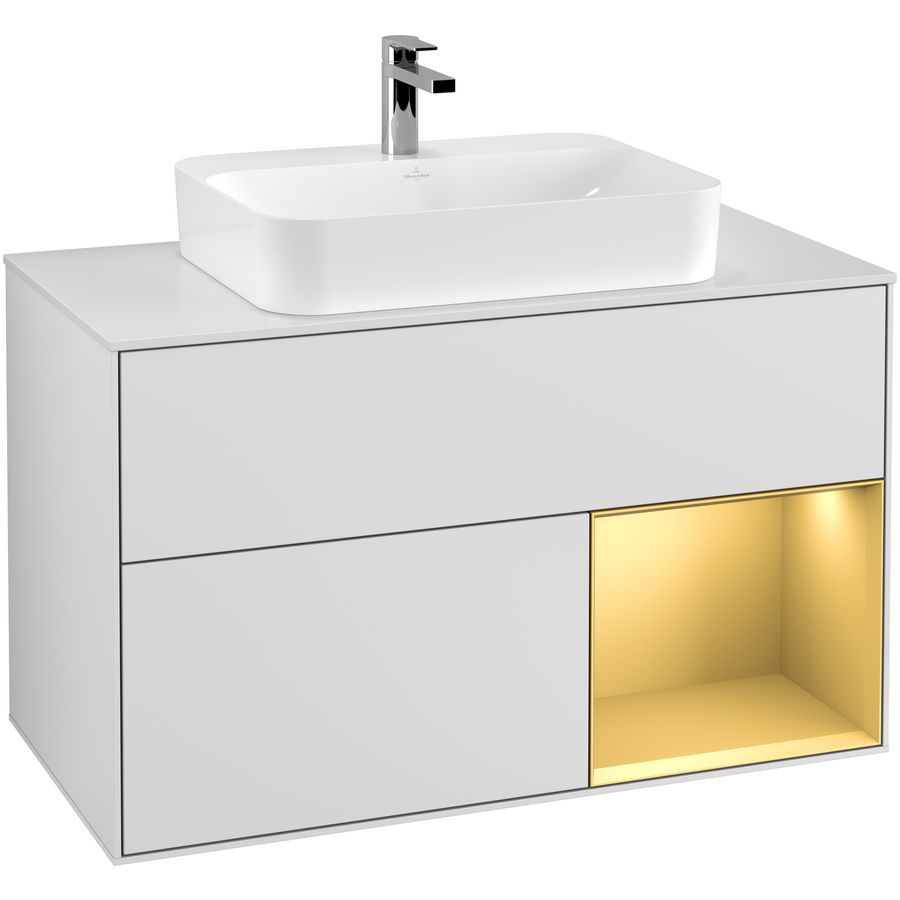 Wastafelonderkast Finion 1000x603x501mm White Matt Lacquer G371HFMT