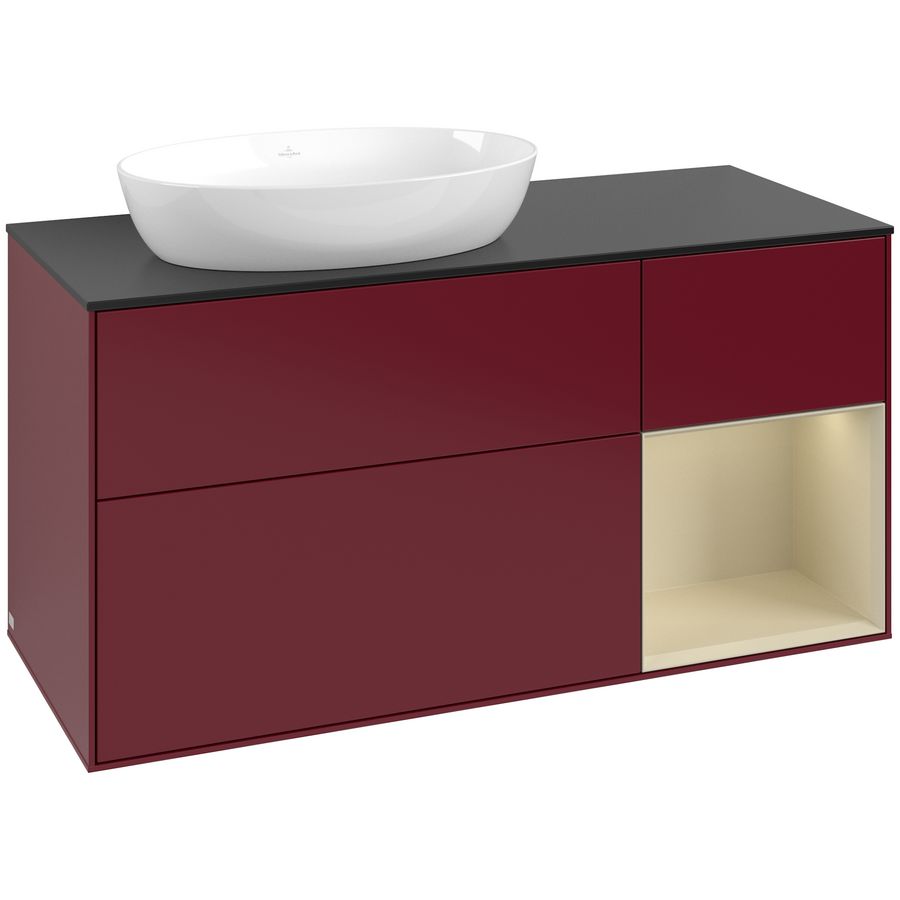 Wastafelonderkast Finion 1200x603x501mm Peony Matt Lacquer FA52HJHB
