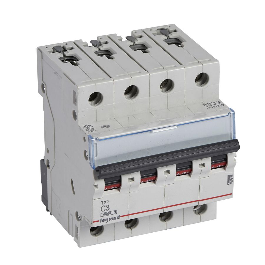 Installatieautomaat MCB TX3 4-polig C-karakteristiek 3A 6000A