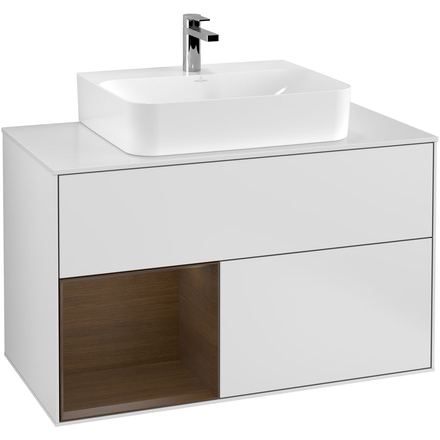 Wastafelonderkast Finion 1000x603x501mm White Matt Lacquer F111GNMT