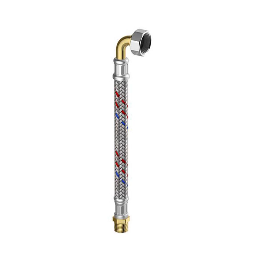 MB Meiflex sili. arm.hose 1" M/Elb 50cm