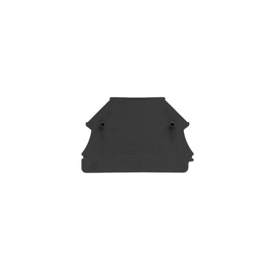 Afsluit- eindplaat zwart h:44mm b:1.5mm V-0 Wemid VVE=50