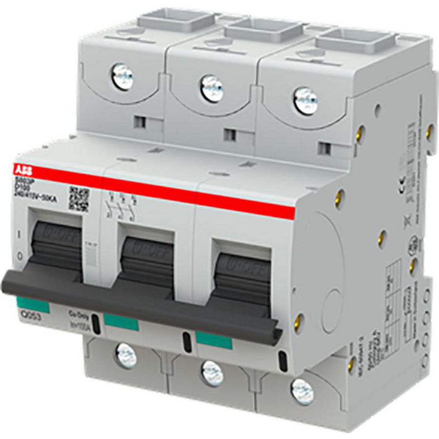 Installatieautomaat 50kA 100A D-karakteristiek 3-polig