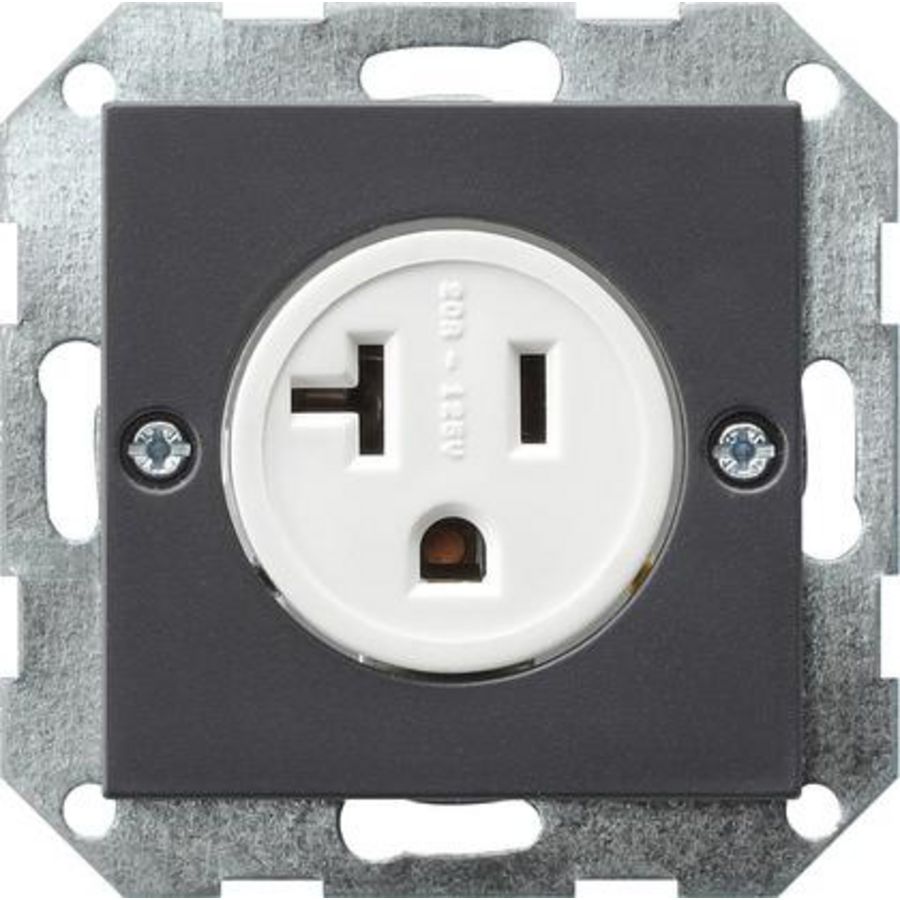 wandcontactdoos 2-p NEMA 5-20R System 55 antraciet