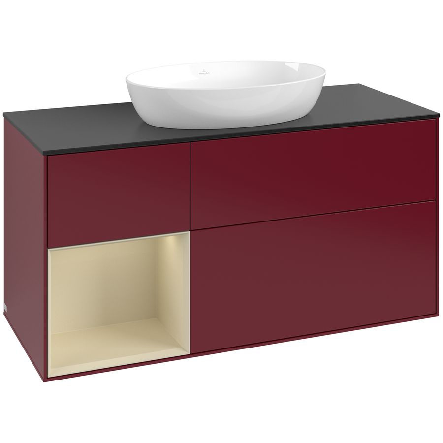 Wastafelonderkast Finion 1200x603x501mm Peony Matt Lacquer FA62HJHB
