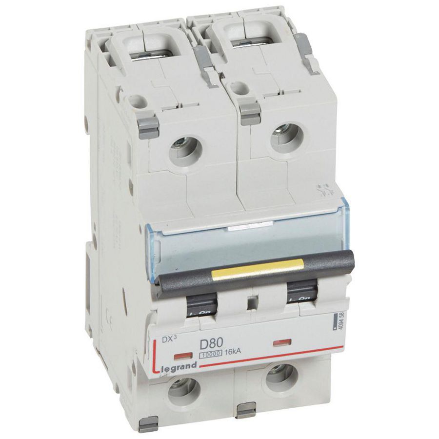 Installatieautomaat 2-polig D-karakteristiek 80A 10000A/16kA DX³ DIN