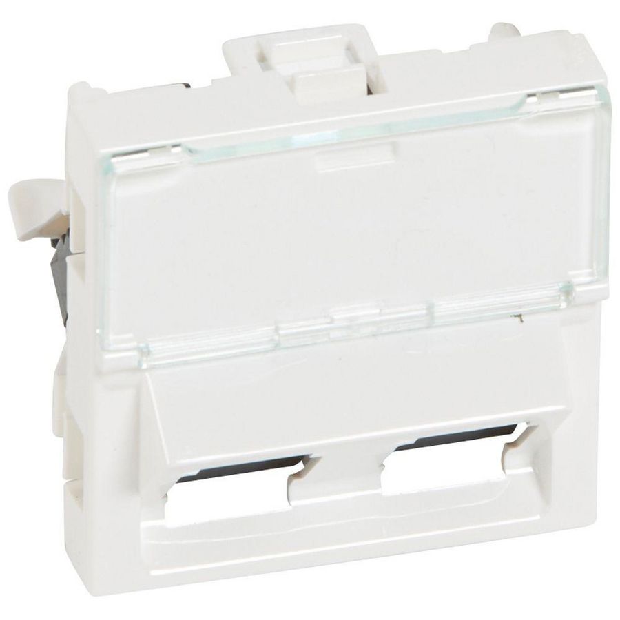 Connector 2xRJ45 UTP LCS5 2 modulen hoek Mosaic