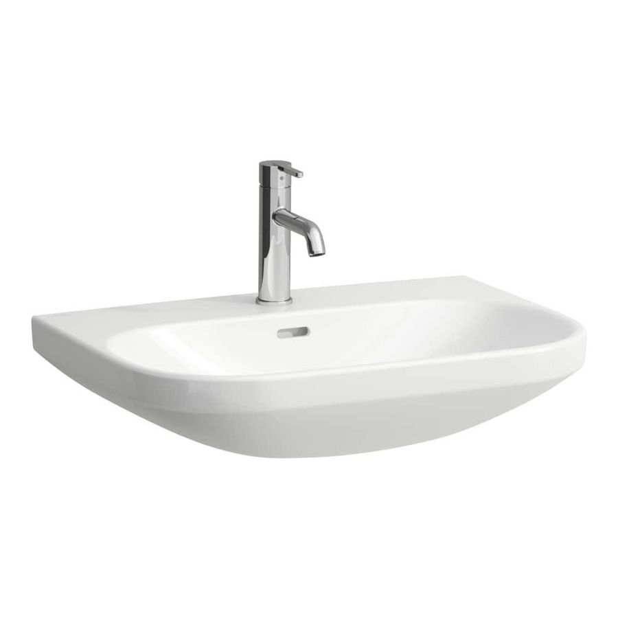 Wastafel LUA 65x46cm met kraangat zonder overloop wit