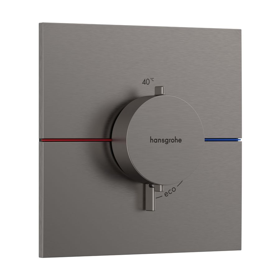 ShowerSelect Comfort E thermostaat afbouwdeel tbv inbouw Brushed Black Chrome