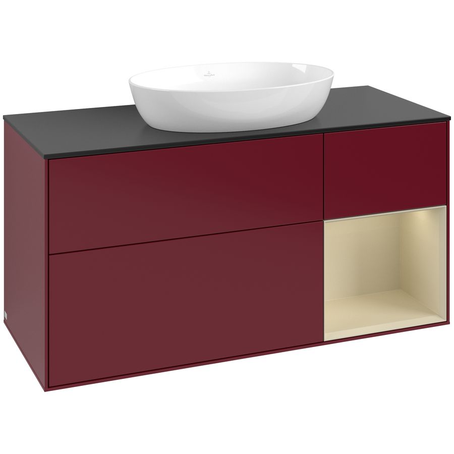 Wastafelonderkast Finion 1200x603x501mm Peony Matt Lacquer FA72HJHB