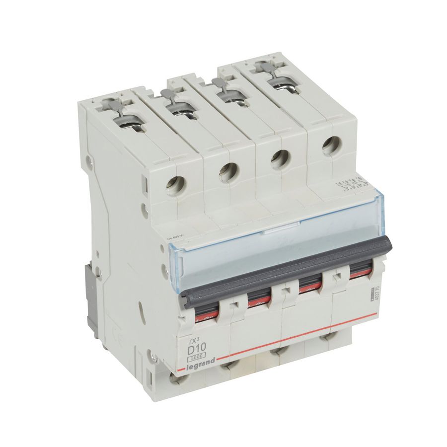 Installatieautomaat MCB TX3 4-polig D-karakteristiek 10A 6000A