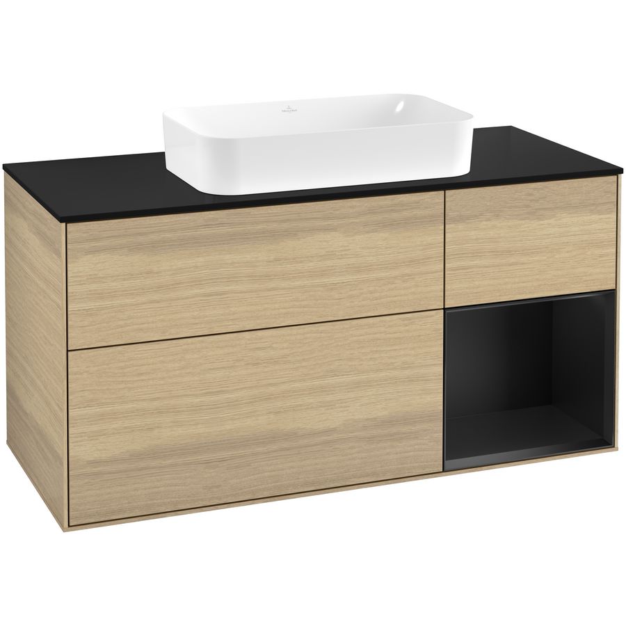 Wastafelonderkast Finion 1200x603x501mm Oak Veneer G712PDPC