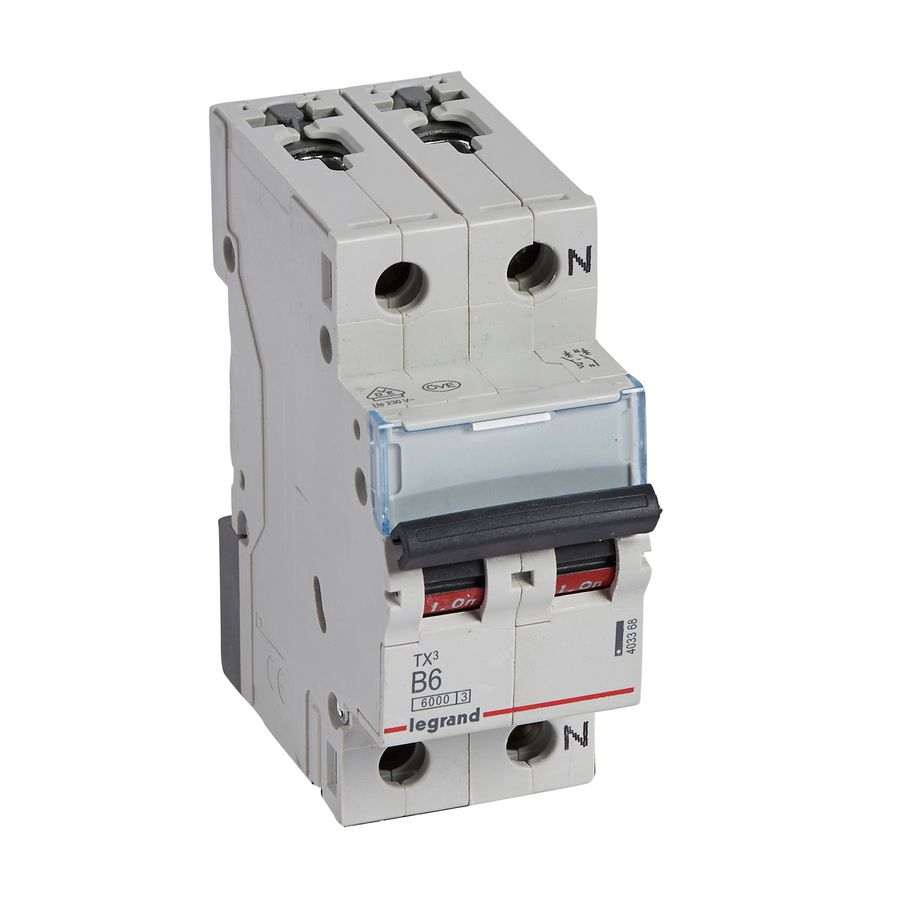 Installatieautomaat MCB TX3 1-polig + Nul B-karakteristiek 6A 6000A