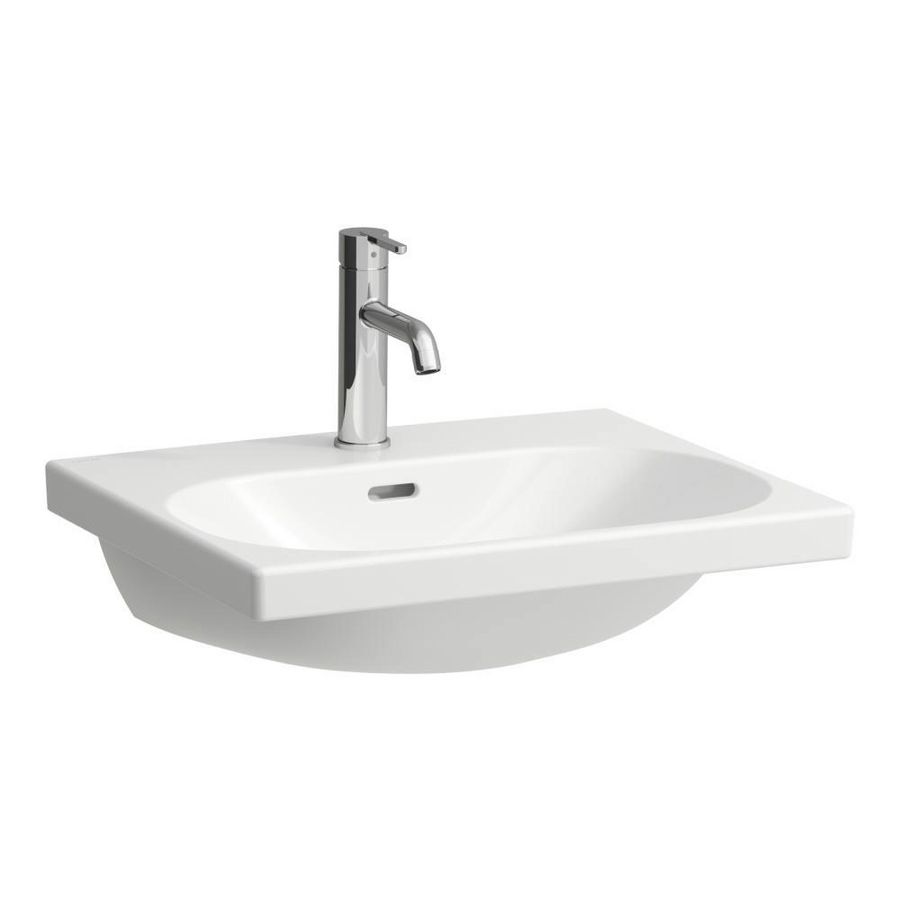 Wastafe LUA 55x46cm +kraangat -over voorH403522112 Lcc wit