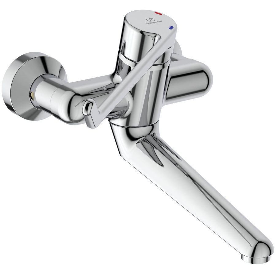 CERAPLUS wandmengkraan 200mm chroom hendel 230mm incl. afsluitbare S-koppeling