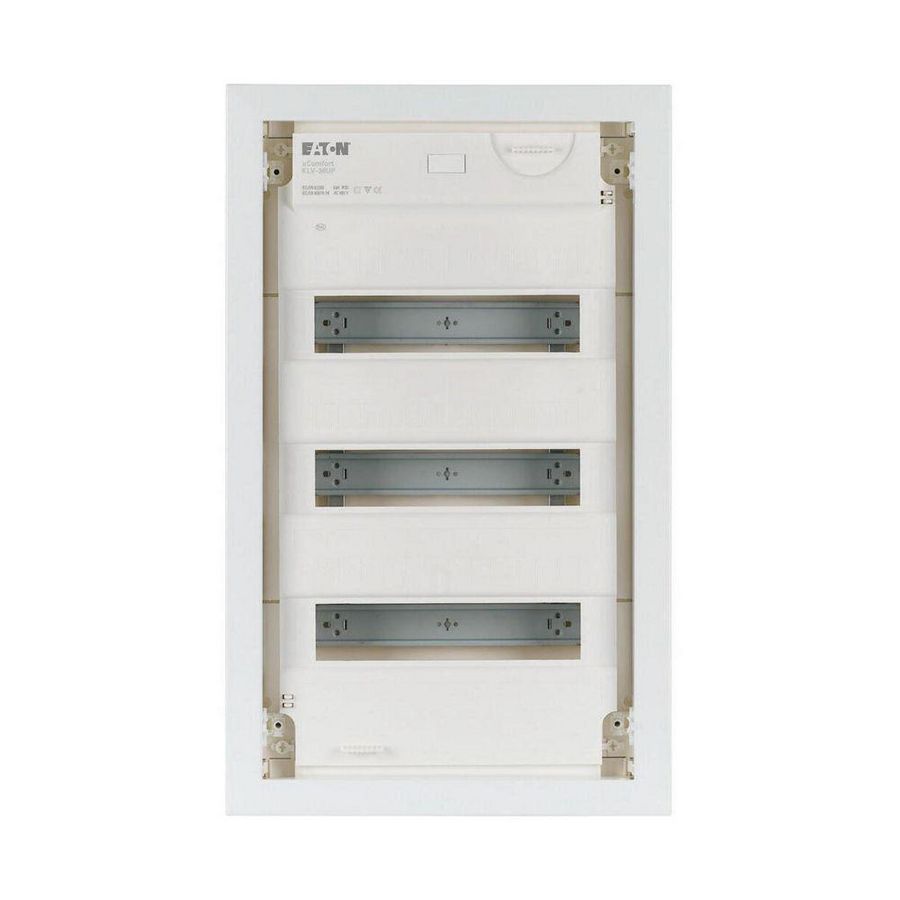 Inbouwverdeelkast KLV 36+6TE, IP30, RAL, deur RAL 9016 vlak, 3 rij, co Eaton