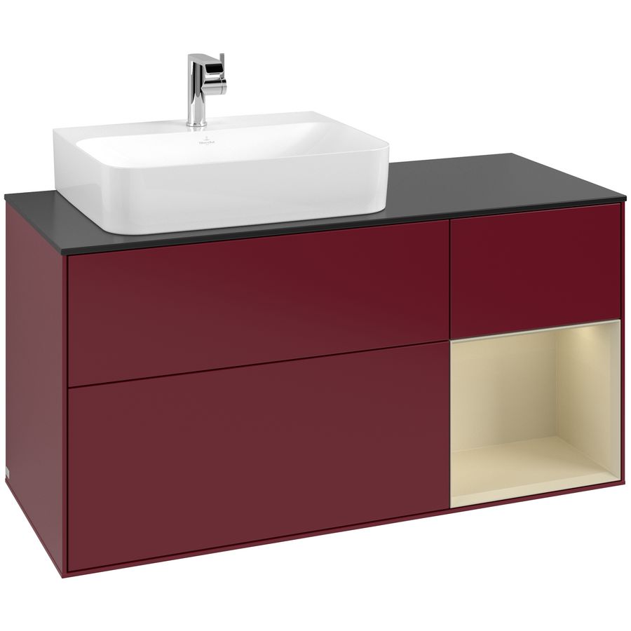 Wastafelonderkast Finion 1200x603x501mm Peony Matt Lacquer G152HJHB