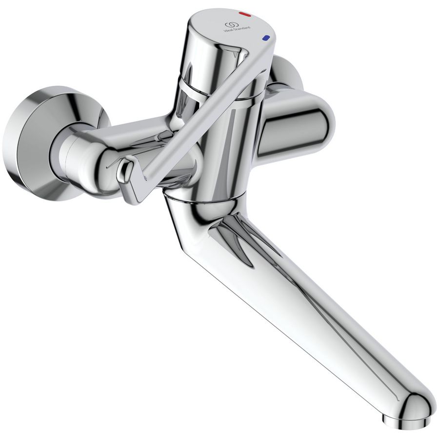 Ceraplus wandmengkraan sprong 200mm chroom hendel 230mm incl. S-koppeling