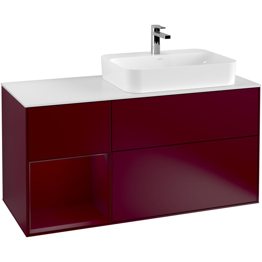 Wastafelonderkast Finion 1200x603x501mm Peony Matt Lacquer G391HBHB