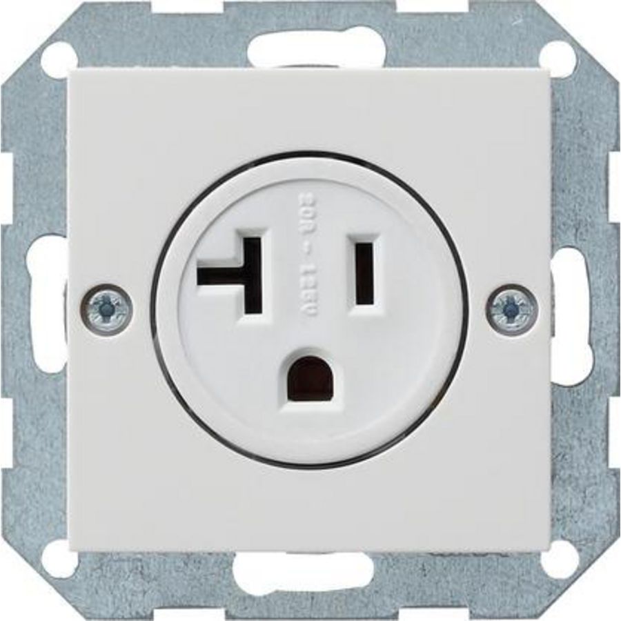 wandcontactdoos 2-p NEMA 5-20R System 55 zuiver wit