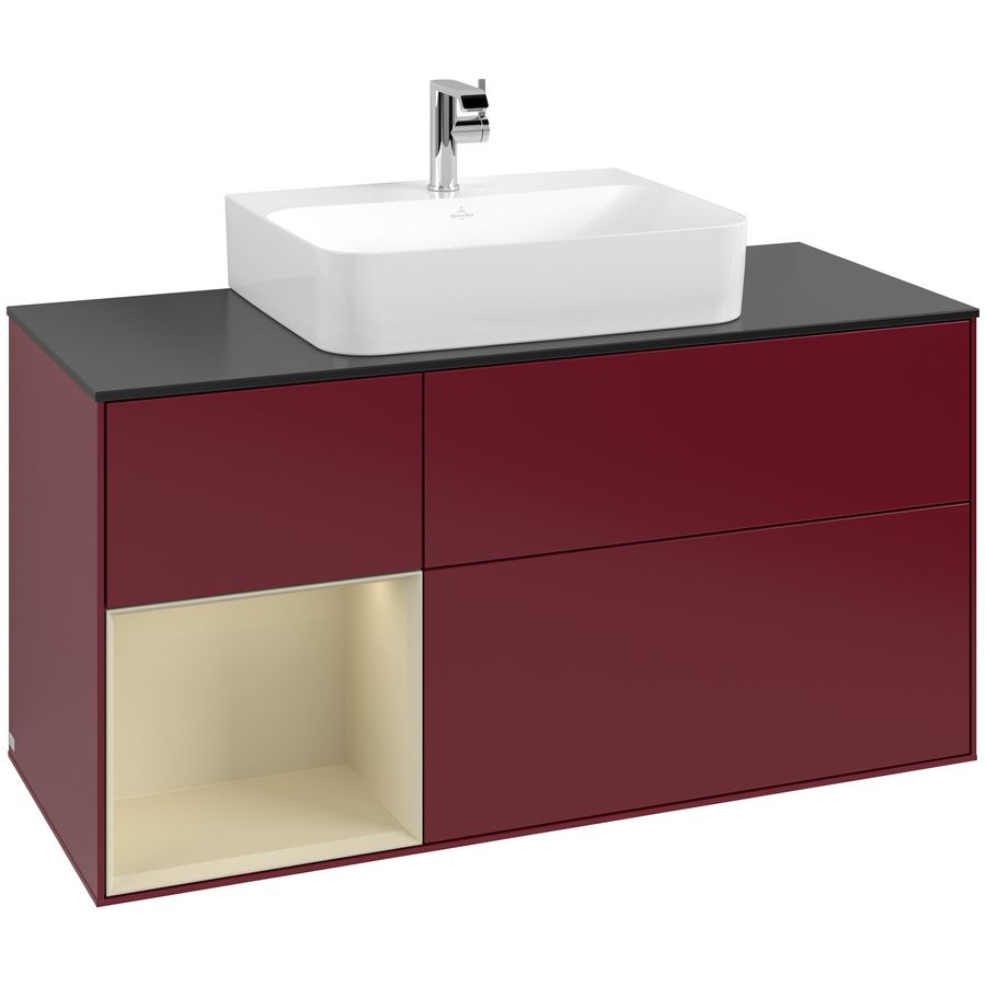 Wastafelonderkast Finion 1200x603x501mm Peony Matt Lacquer G162HJHB
