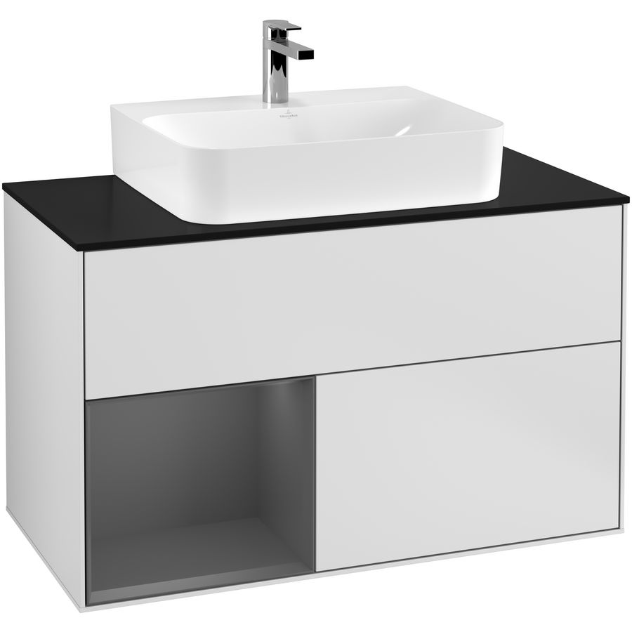 Wastafelonderkast Finion 1000x603x501mm White Matt Lacquer F112GKMT