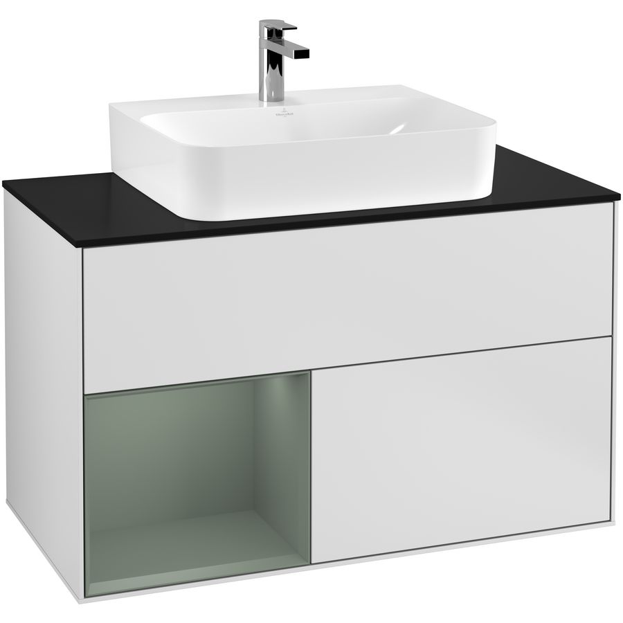 Wastafelonderkast Finion 1000x603x501mm White Matt Lacquer F112GMMT