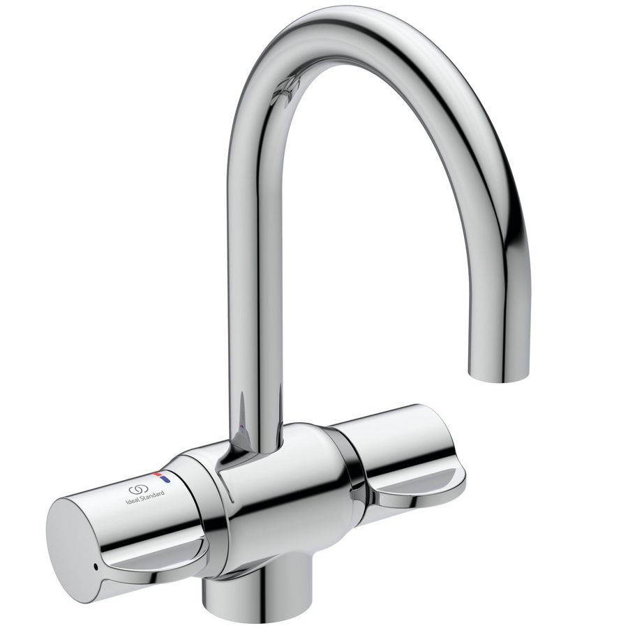 Medical Therm wastafelthermostaat sprong 170mm chroom met draaibare uitloop