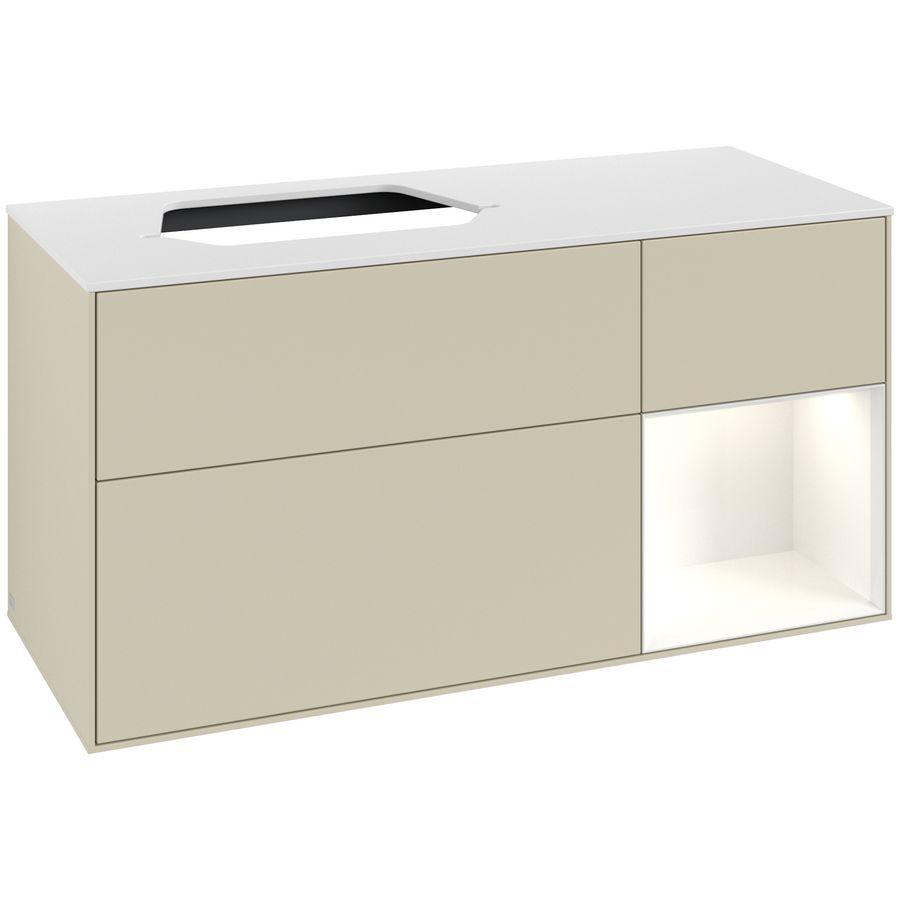Wastafelonderkast Finion 1200x603x501mm S.Grey Matt Lacquer F401GFHJ