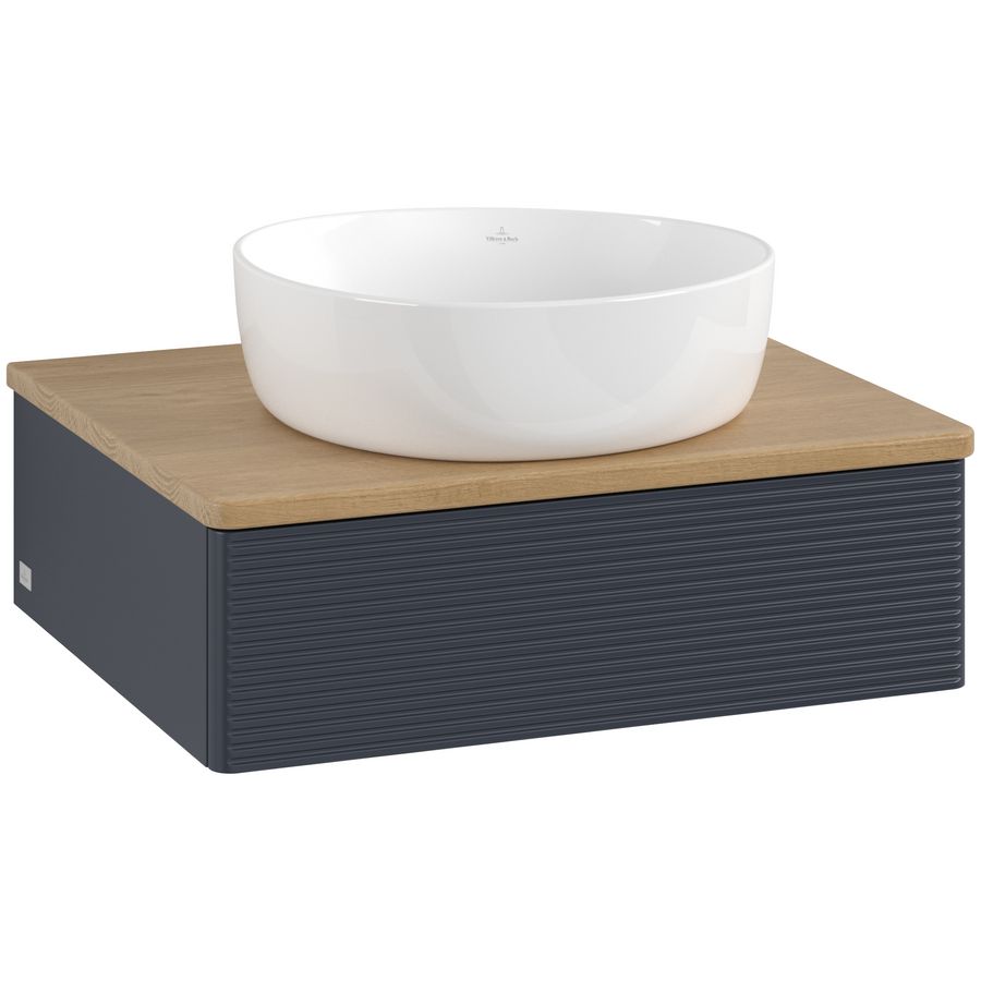 Wastafelonderkast Antao 600x190x500mm Mid.Blue Matt Lacquer K07111HG