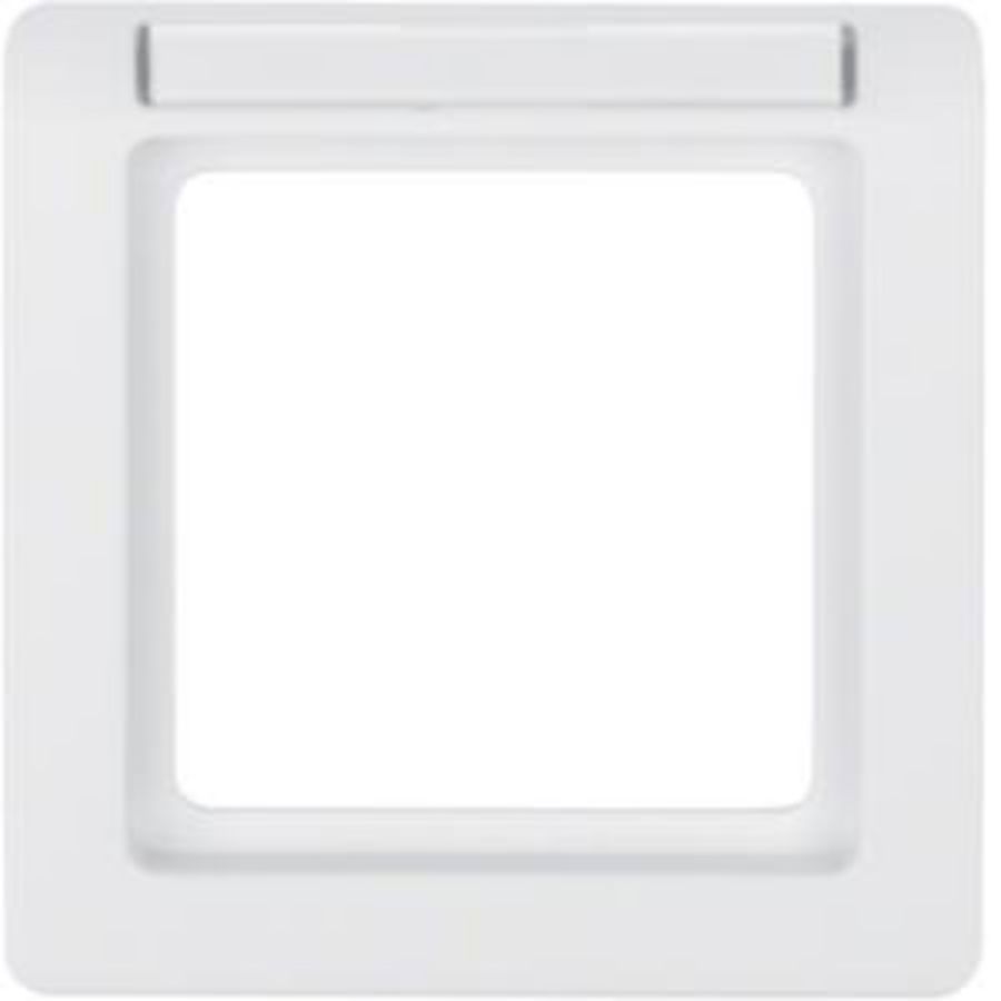 Afdekraam 1-v met tekstveld berker Q.1 polarwit soft-finish