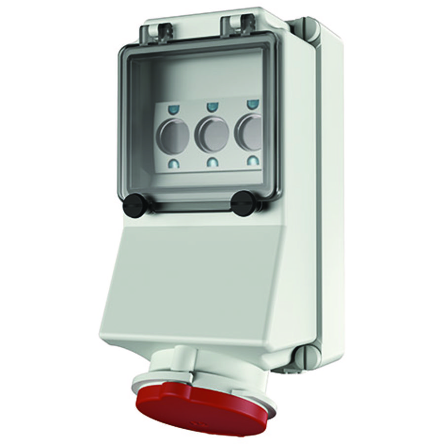 Wandcontactdoos 32A 5-polig  6H 400V IP44 5008