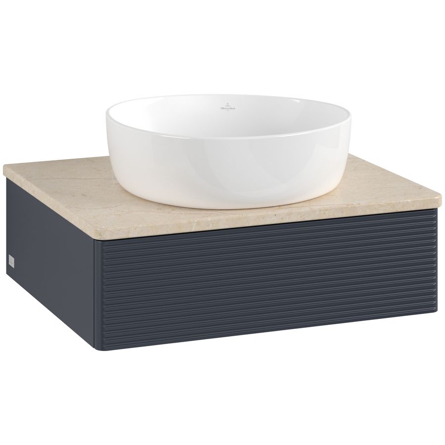 Wastafelonderkast Antao 600x190x500mm Mid.Blue Matt Lacquer K07113HG
