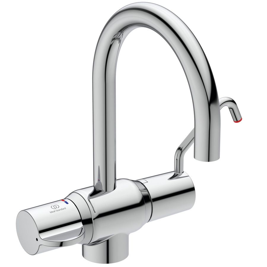 Medical Therm 1-gats wastafelthermostaat chroom draaibare uitloop