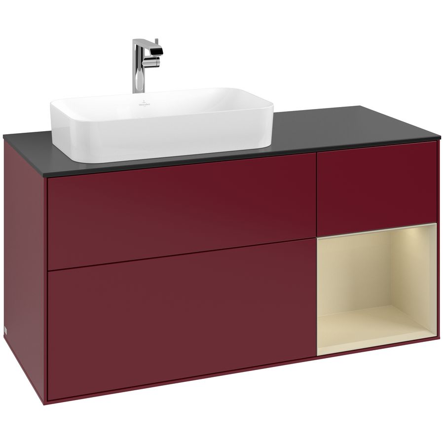 Wastafelonderkast Finion 1200x603x501mm Peony Matt Lacquer G282HJHB