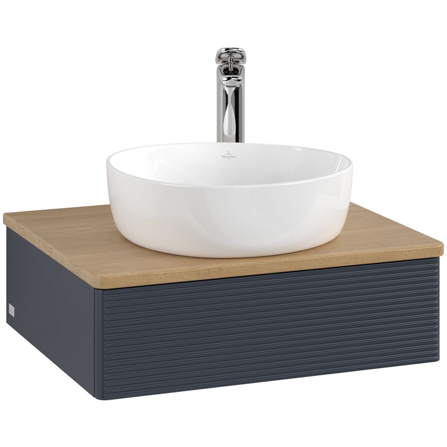 Wastafelonderkast Antao 600x190x500mm Mid.Blue Matt Lacquer K07151HG