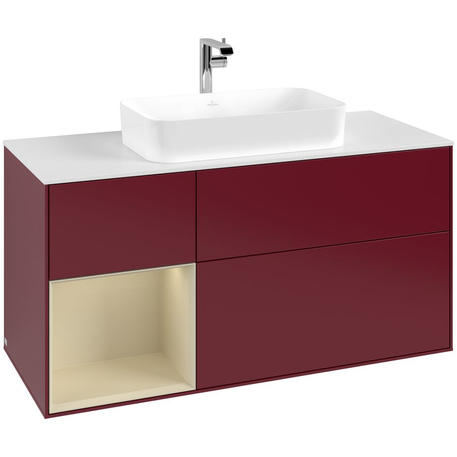 Wastafelonderkast Finion 1200x603x501mm Peony Matt Lacquer G291HJHB