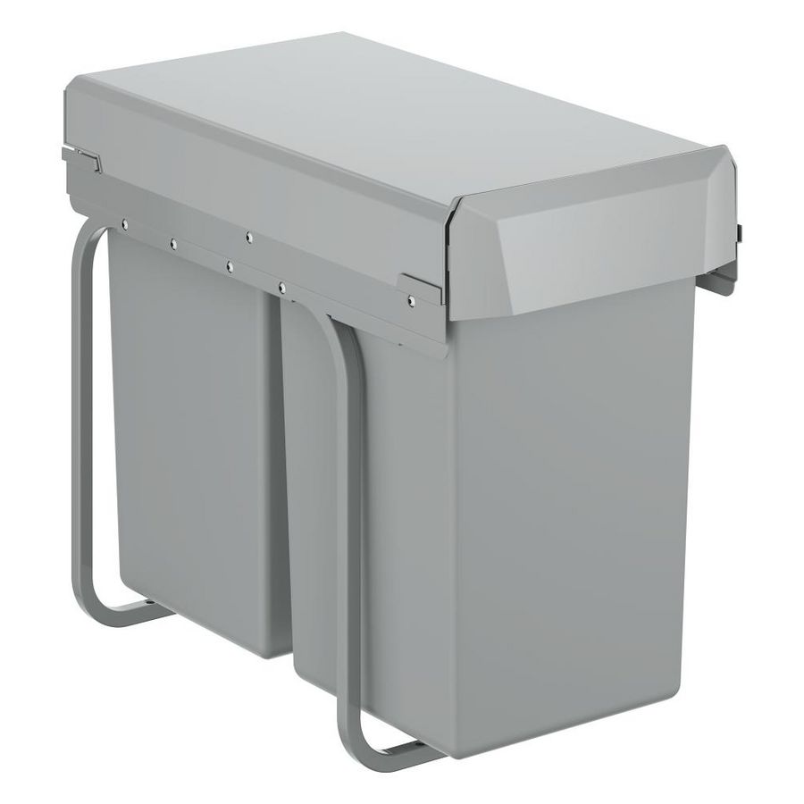 Afvalsysteem 2x15 l vloerconstructie kast breedte min 30cm