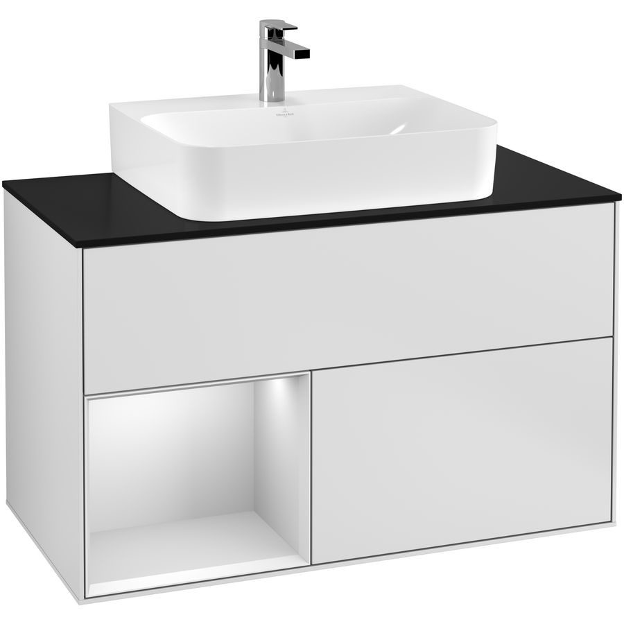 Wastafelonderkast Finion 1000x603x501mm White Matt Lacquer F112MTMT