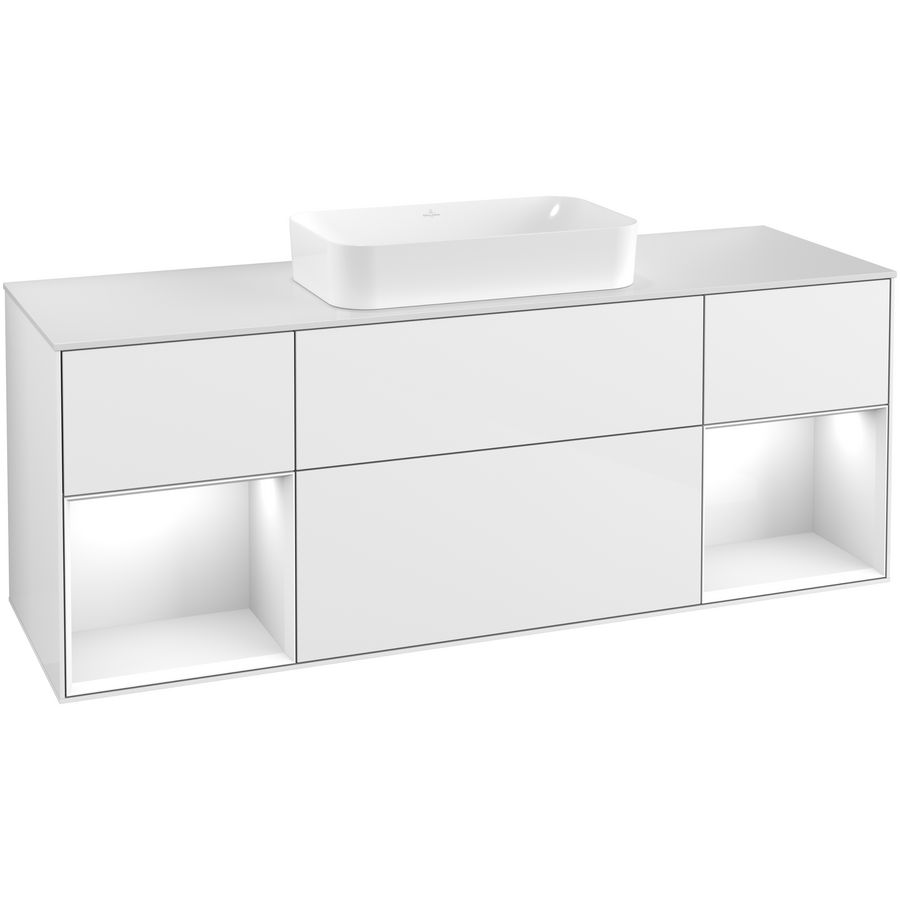 Wastafelonderkast Finion 1600x603x501mm G.White.L G331GFGF